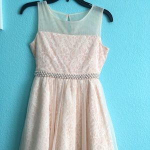 Blush lace dress